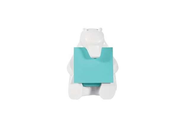 Immagine di Dispenser foglietti adesivi Post-it® Z-Notes Super Sticky Orso bianco conf. dispenser + 1 ricarica -
