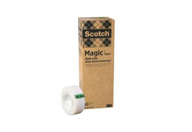 Immagine di Nastro adesivo Scotch® Magic™ Più Verde 19 mm x 33 m trasparente opaco conf. da 9 rotoli - 900-1933-