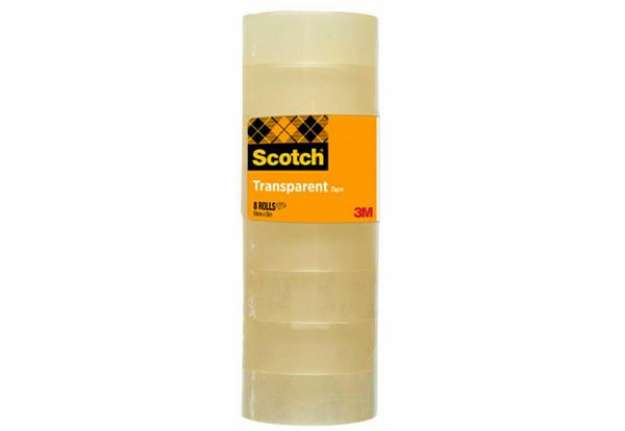 Immagine di Nastro adesivo Scotch® 508 19 mm x 33 m trasparente torre da 8 rotoli - 508