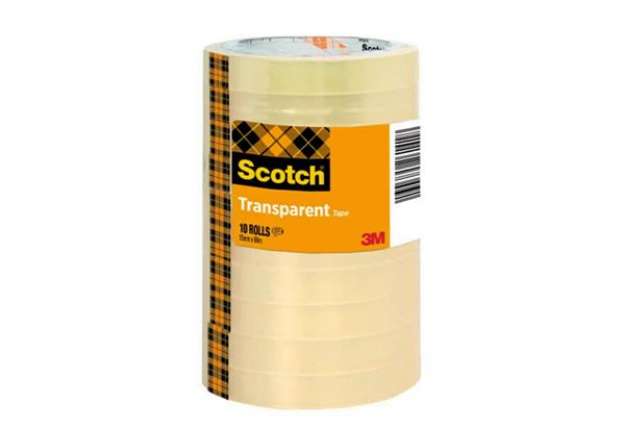 Immagine di Nastro adesivo Scotch® 508 15 mm x 66 m trasparente torre da 10 rotoli - 508-1566