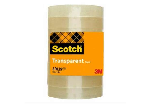 Immagine di Nastro adesivo Scotch® 508 19 mm x 66 m trasparente torre da 8 rotoli - 508-1966