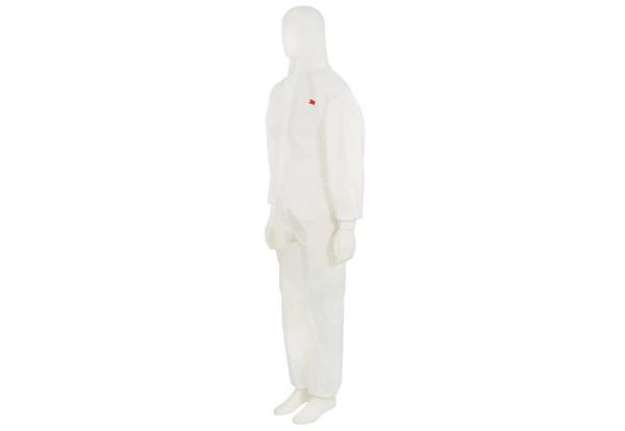 Immagine di Tuta da lavoro di protezione 3M colore bianco con pannello posteriore verde bianco-verde L - 4520 L