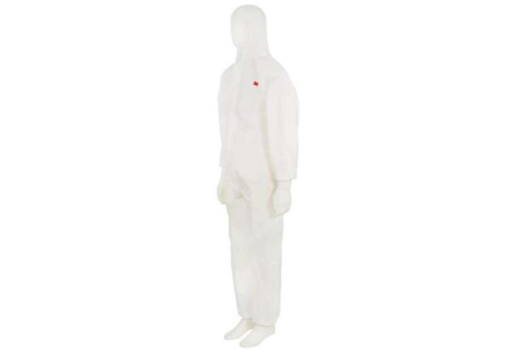 Immagine di Tuta da lavoro di protezione 3M colore bianco con pannello posteriore verde bianco-verde 2XL - 4520