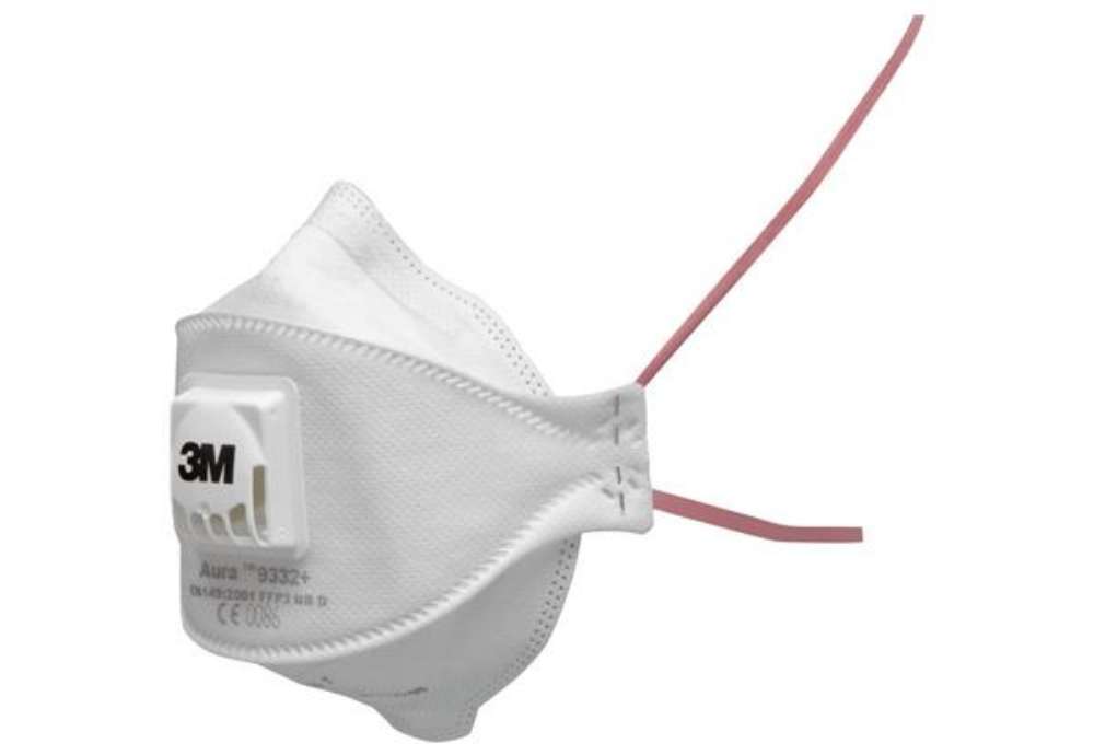 Immagine di Respiratore monouso 3M Aura 9332+ 3M con filtro a bassa resistenza FFP3 Conf. 10 pezzi - 7100140880