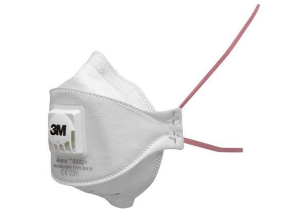 Immagine di Respiratore monouso 3M Aura 9332+ 3M con filtro a bassa resistenza FFP3 Conf. 10 pezzi - 7100140880