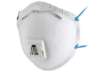 Immagine di Respiratore monouso a conchiglia 3M 8300 Comfort FFP2 con valvola Conf. 10 pezzi - 8322