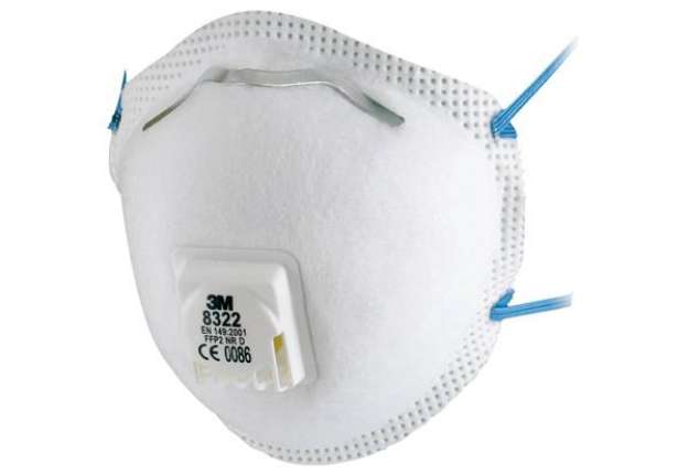 Immagine di Respiratore monouso a conchiglia 3M 8300 Comfort FFP2 con valvola Conf. 10 pezzi - 8322