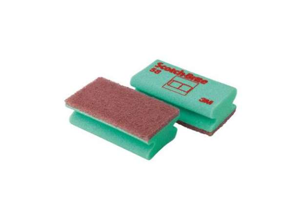 Immagine di Spugna per superfici delicate Scotch-Brite® 58 beige/verde conf. da 10 -  84754