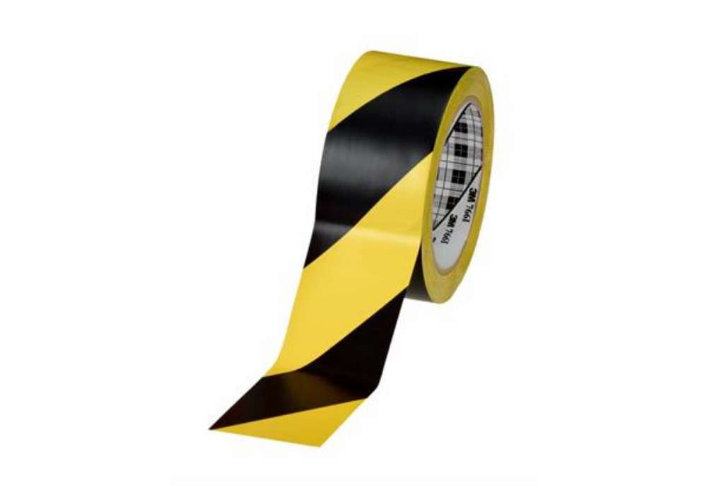 Immagine di Nastro per segnaletica 3M in vinile 50,8 mm x 33 m nero/giallo 766I