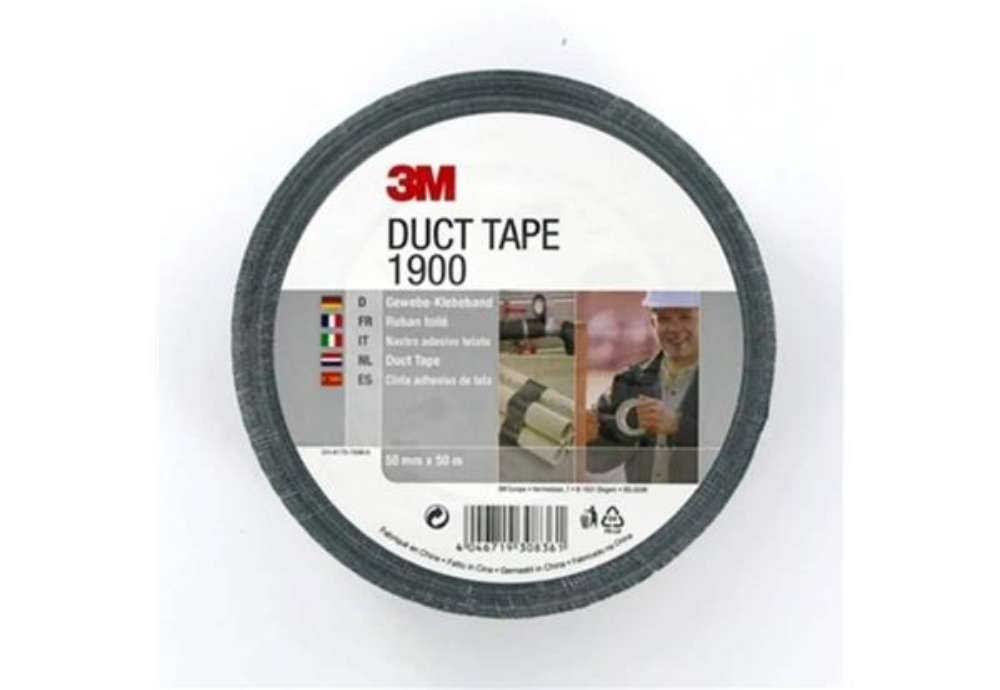 Immagine di Nastro adesivo telato 3M Value Duct Tape 50 mm x 50 m nero 1900-N