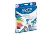 Immagine di Pennarelli per tessuti GIOTTO Decor Textile tratto fine 1-3 mm assortiti astuccio da 12 - F49490000