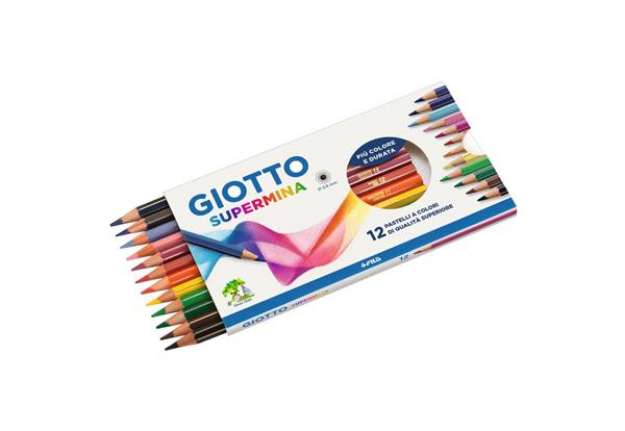 Immagine di Matite colorate GIOTTO Supermina assortiti astuccio da 12 - F235700