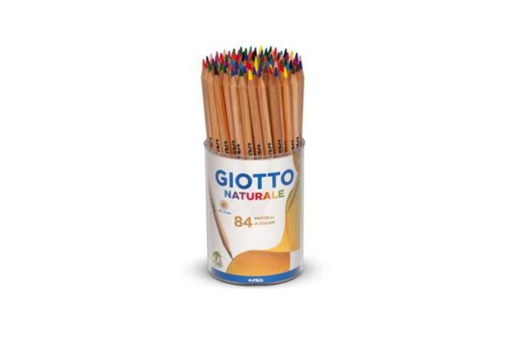Immagine di Matite colorate GIOTTO Naturale assortiti barattolo da 84 - F520200