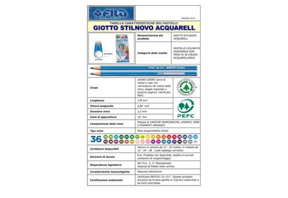 Immagine di Matite acquarellabili GIOTTO Stilnovo Acquarell assortiti scatola in metallo da 12 - F256200