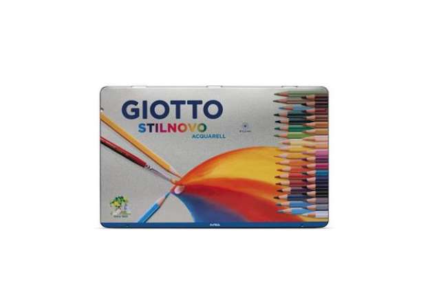 Immagine di Matite acquarellabili GIOTTO Stilnovo Acquarell assortiti scatola in metallo da 36 - F256400