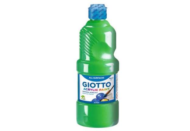 Immagine di Tempera a base acrilica GIOTTO Acrylic Paint flacone 500 ml verde F53371200