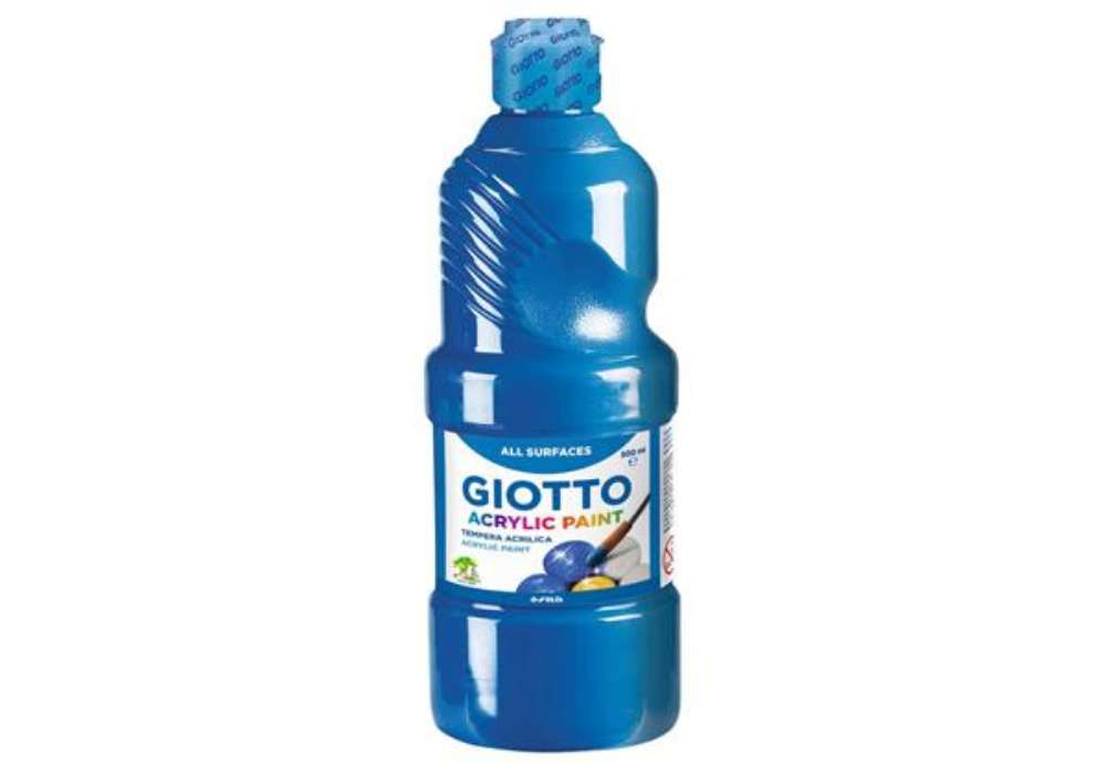 Immagine di Tempera a base acrilica GIOTTO Acrylic Paint flacone 500 ml cyan F53371500
