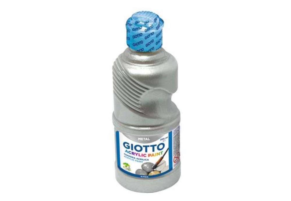 Immagine di Tempere a base acrilica GIOTTO Acrylic Paint flacone 250 ml argento F53390000
