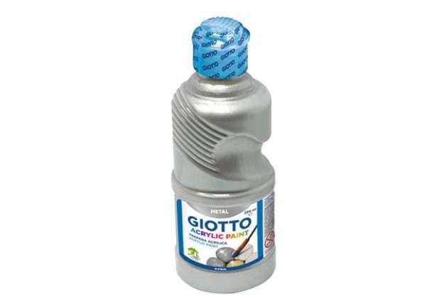 Immagine di Tempere a base acrilica GIOTTO Acrylic Paint flacone 250 ml argento F53390000