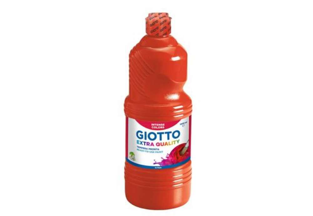 Immagine di Tempera a base d'acqua GIOTTO Extra Quality flacone 1 lt rosso vermiglione F533407