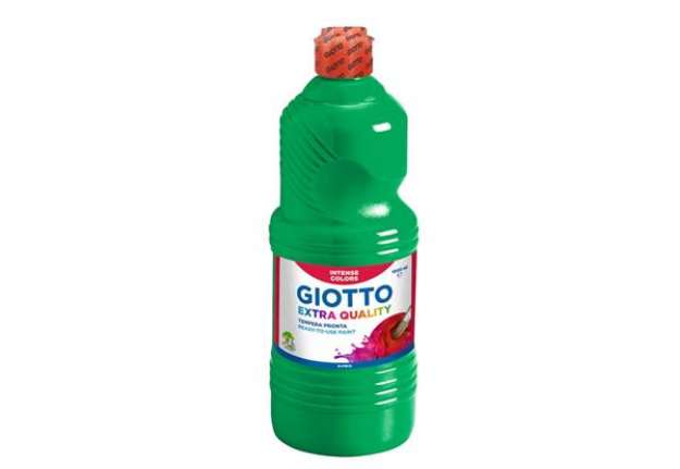 Immagine di Tempera a base d'acqua GIOTTO Extra Quality flacone 1 lt verde F533412