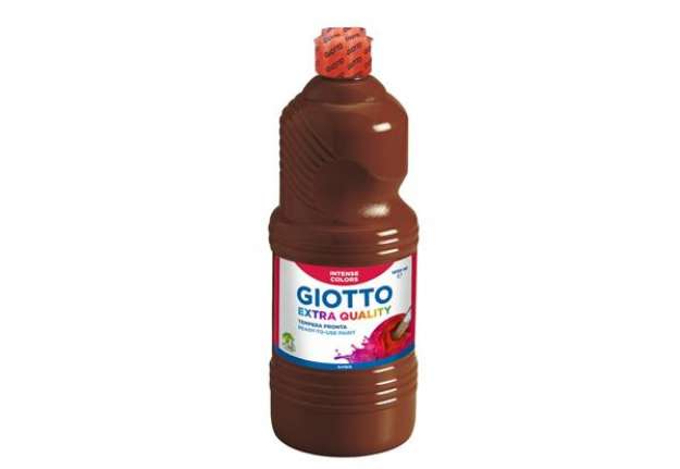 Immagine di Tempera a base d'acqua GIOTTO Extra Quality flacone 1 lt marrone F533428