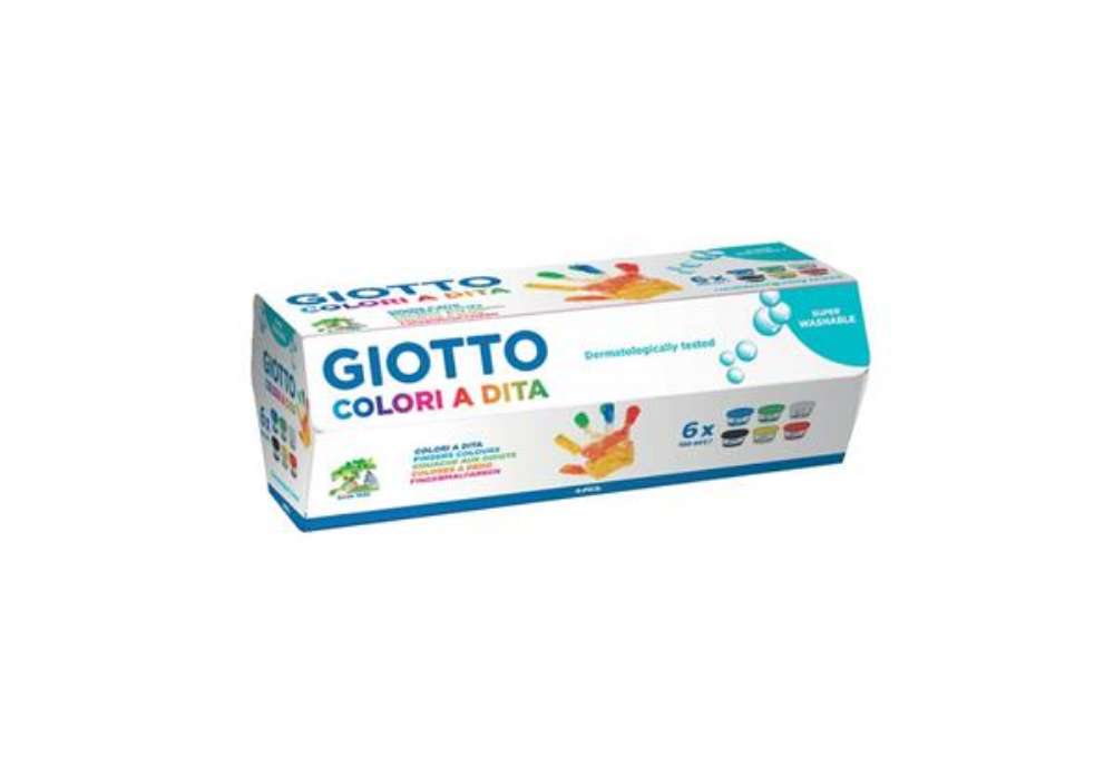 Immagine di Colori a dita GIOTTO assortiti  6 vasetti da 100 ml - F534100