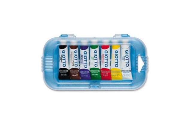 Immagine di Tempere GIOTTO Extra 7,5 ml assortiti scatola appendibile da 7 tubetti F30150000