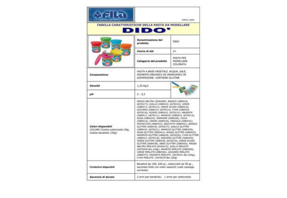 Immagine di Pasta per giocare DIDO' Tris barattoli 220 g arancione/verde/magenta F390461