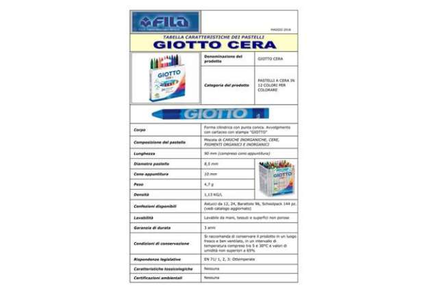Immagine di Pastelli a cera GIOTTO CERA assortiti  astuccio appendibile da 24 - F282200