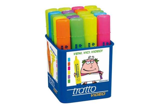 Immagine di Evidenziatore TRATTO Video 1-5 mm assortiti barattolo da 20 - F829200
