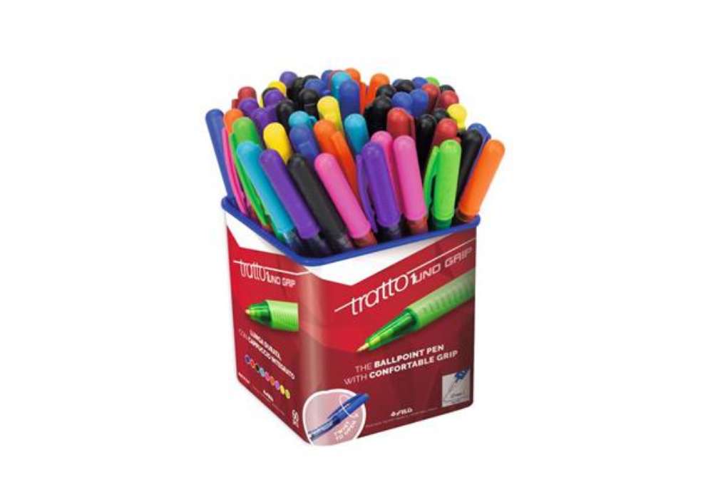 Immagine di Penna a sfera TRATTO 1Uno Grip 1 mm assortiti barattolo da 60 - 812500