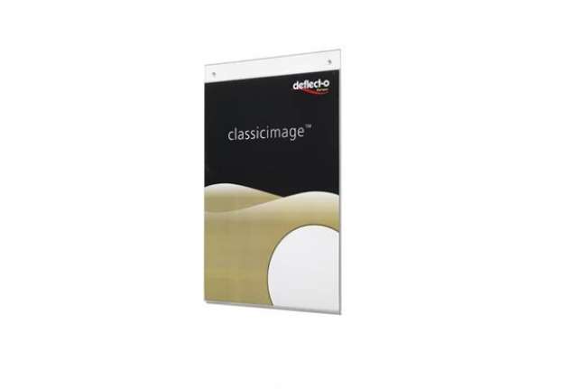 Immagine di Portastampati da parete deflecto® A4 verticale in polistirene trasparente 47001