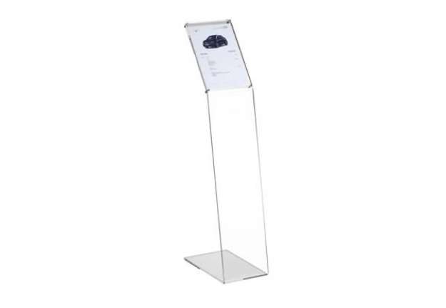Immagine di Espositore informativo a leggio TECNOSTYL A4 verticale in acrilico 22x38x108 cm trasparente - MB060