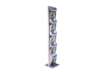 Immagine di Espositore Menhir da terra TECNOSTYL A4 in alluminio a 5 scomparti 33x33x173 cm silver - MIC102