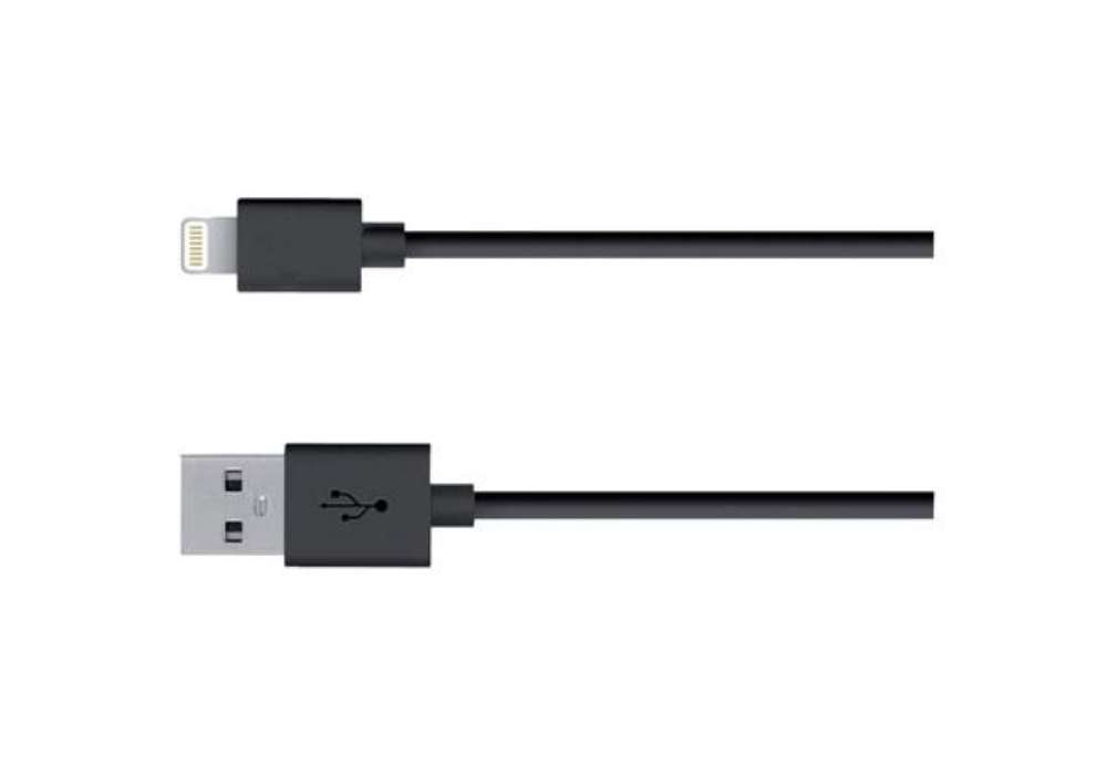 Immagine di Cavo di ricarica e sincronizzazione Media Range USB 2.0/Apple Lightning 1m nero - MRCS137