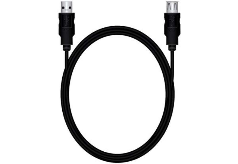 Immagine di Cavo di prolunga Media Range USB 2.0 A/A 1,8m nero MRCS154