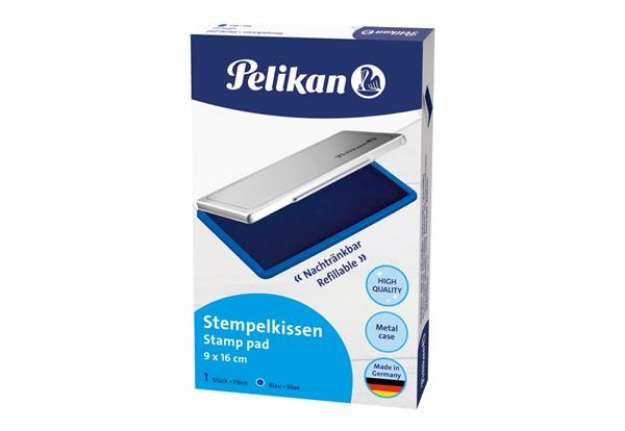 Immagine di Cuscinetto inchiostrato per timbri Pelikan nr. 1 9x16 cm blu 331124