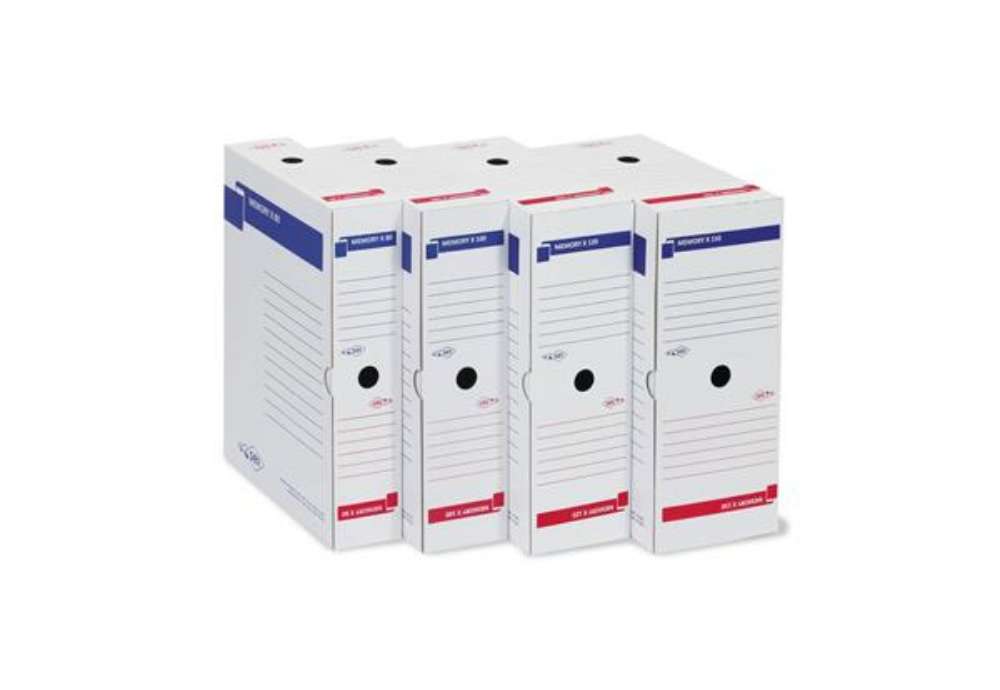 Immagine di Scatola archivio Sei Rota Memory X 80 25x35 cm dorso 8 cm bianco 673208