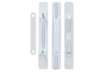 Immagine di Fermafogli adesivi fastener Sei Rota con pressino bianco - passo 80 mm - conf. 100 pz. - 620045