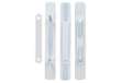 Immagine di Fermafogli adesivi fastener Sei Rota con pressino bianco - passo 80 mm - conf. 100 pz. - 620045