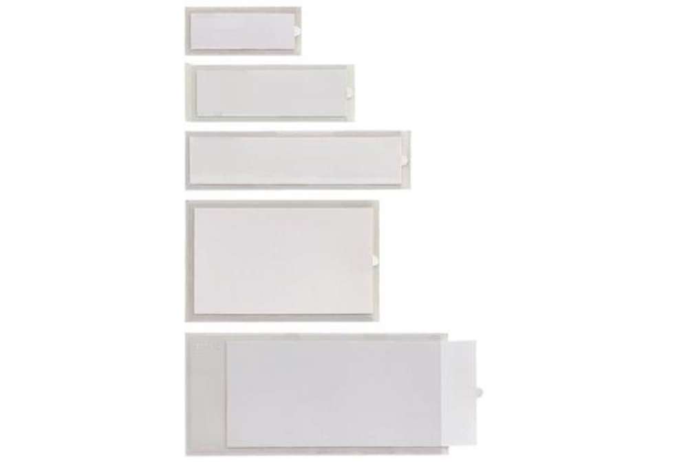 Immagine di Portaetichette adesive Sei Rota IesTI A1 + etichette intercambiabili 24x63 mm trasparente - conf. 10