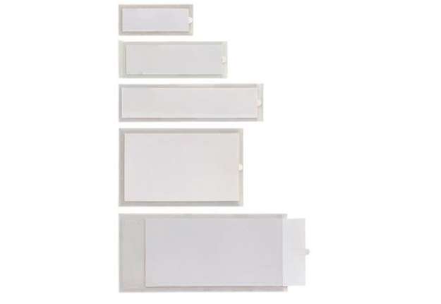 Immagine di Portaetichette adesive Sei Rota IesTI A4 + etichette intercambiabili 65x140 mm trasparente - conf. 1