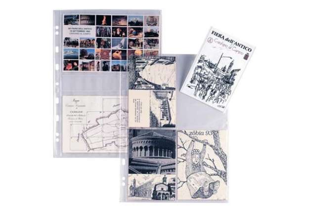 Immagine di Buste a foratura univ. Sei Rota Atla FT per foto e cartoline 8 spazi 10x15 cm trasparente  conf. 10