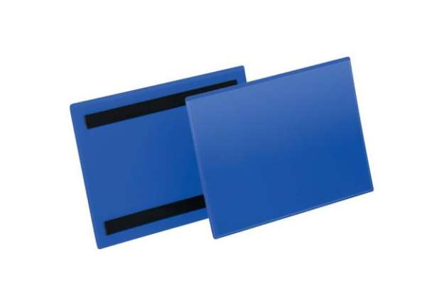 Immagine di Tasche per identificazione Durable con bande magnetiche blu f.to esterno mm. 223x163- inserto A5 ori