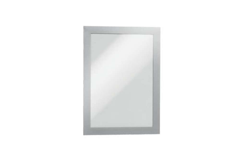 Immagine di Cornici con pannello magnetico DURABLE DURAFRAME® A5 PPL argento metallizzato 236x176mm  conf. 2 - 4