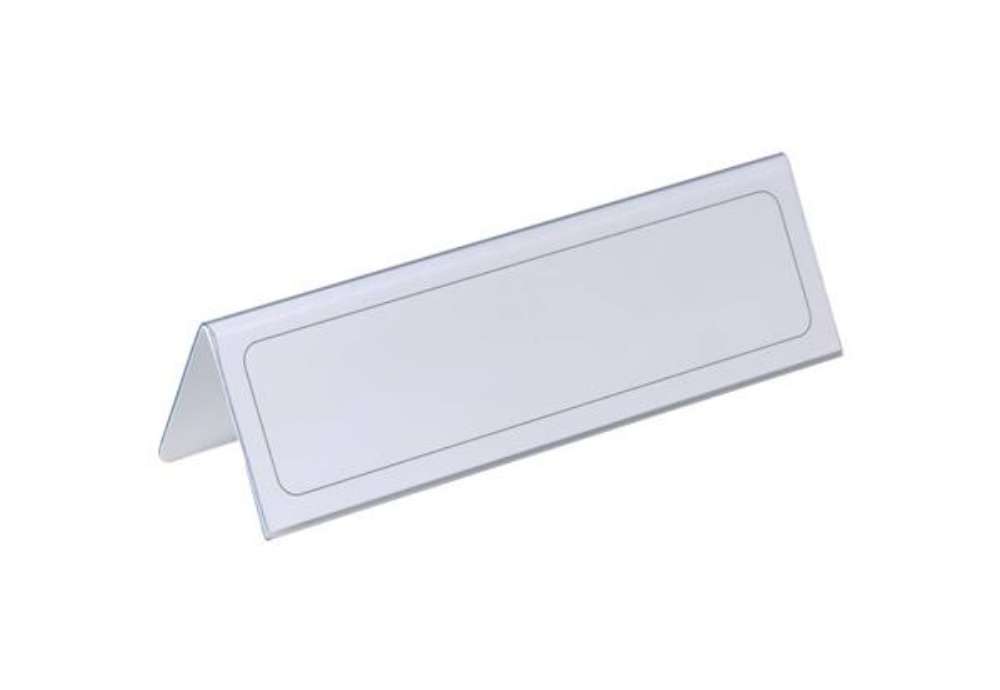 Immagine di Portanomi DURABLE da tavolo polietilene trasparente inserto 61/122 x 210 mm conf. 25 - 805219