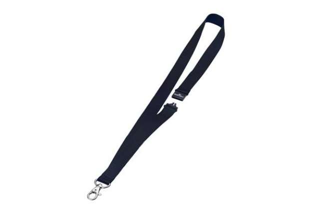 Immagine di Cordoncino per portabadge DURABLE tessuto nero 20mm x 44cm conf. 10 - 813701