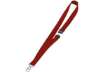 Immagine di Cordoncino per portabadge DURABLE tessuto rosso 20mm x 44cm conf. 10 - 813703