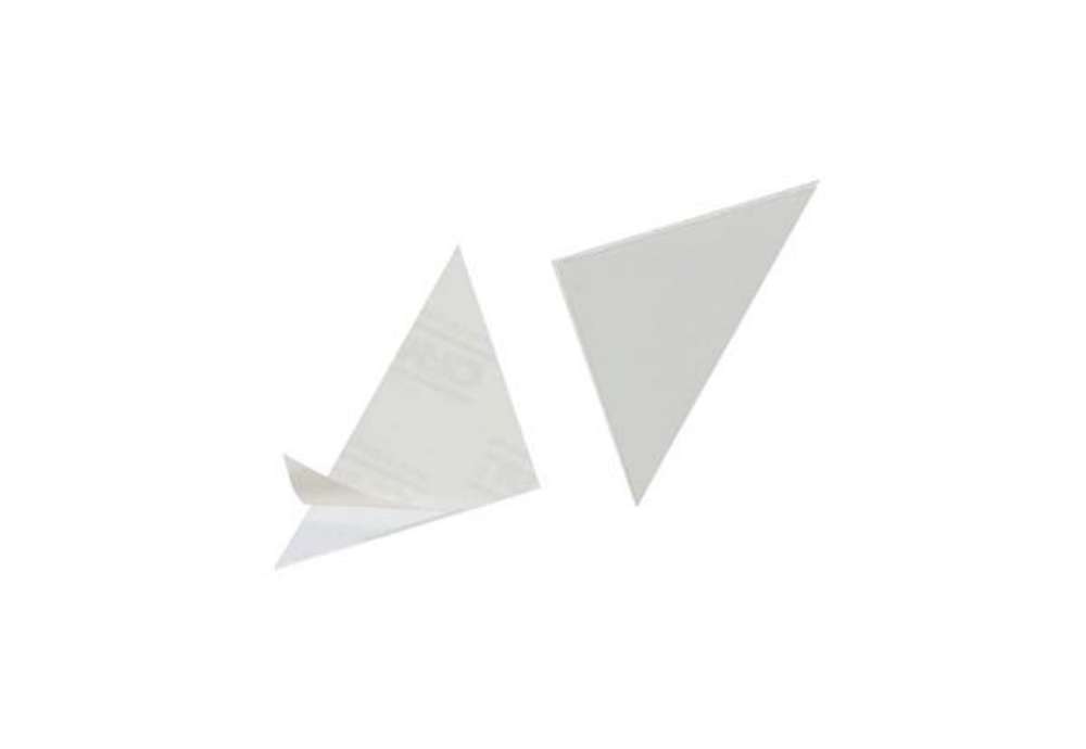 Immagine di Tasche adesive DURABLE CORNERFIX® triangolari polipropilene trasparente 75x75mm  conf. 100 - 828119